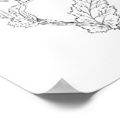 フラワーミニマリストポスター紙(マット) ポスター (角)