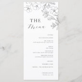 フラワーミニマリスト結婚式メニュー メニュー (正面)