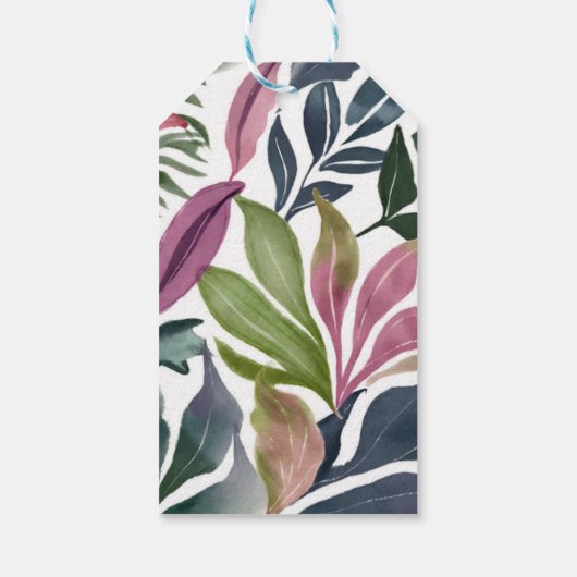 フラワーミニマルカリグラフィーブライダルシャワーカーズ ギフトタグ (裏面)