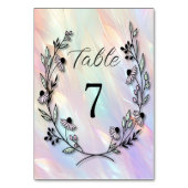 フラワーミニマルテーブル番号 テーブルナンバー (正面)