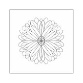 フラワーミニ木製スタンプ ラバースタンプ (インプリント)