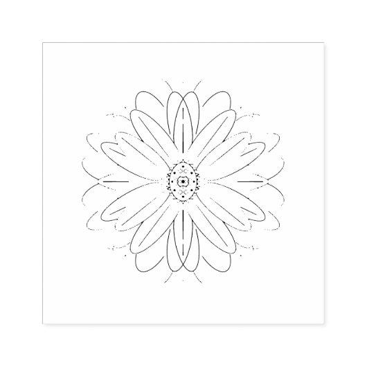 フラワーミニ木製スタンプ ラバースタンプ (インプリント)