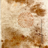 フラワーミニ木製スタンプ ラバースタンプ