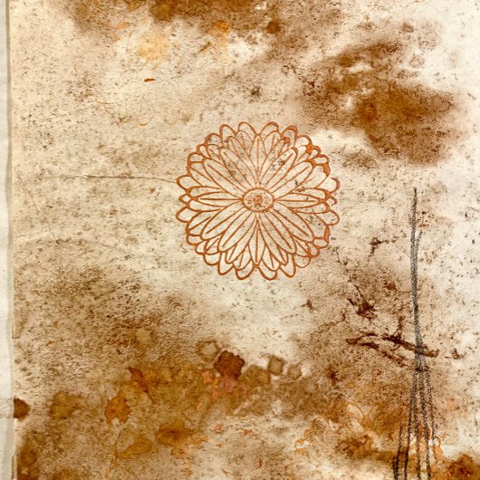 フラワーミニ木製スタンプ ラバースタンプ