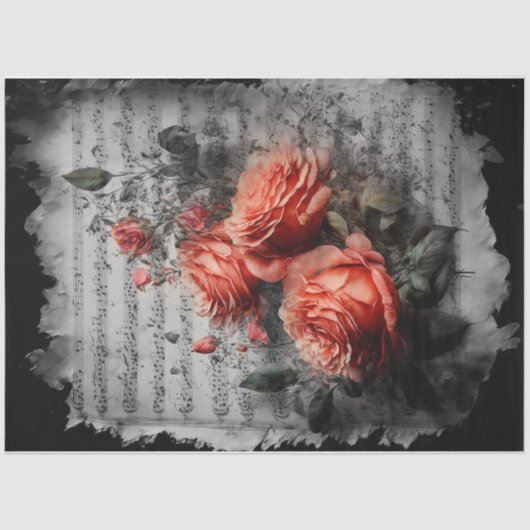 フラワーミュージックシート 薄葉紙 (正面)