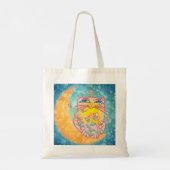 フラワームーンキャットトートバッグ トートバッグ (裏面)