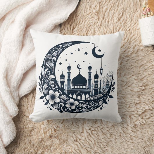 フラワームーンモスク クッション (ブランケット)