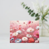 フラワーメドウエステティックヴィンテージ ポストカード (スタンド正面)