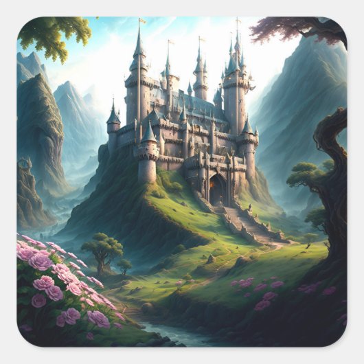 フラワーメドウキャッスル スクエアシール (正面)