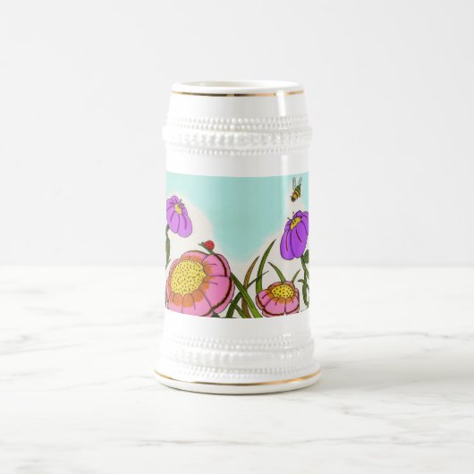 フラワーメドウスタイン ビールジョッキ (中央)