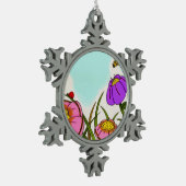 フラワーメドウペーターオーナメント スノーフレークピューターオーナメント (左)