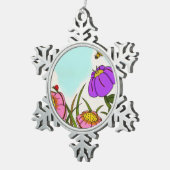 フラワーメドウペーターオーナメント スノーフレークピューターオーナメント (右)