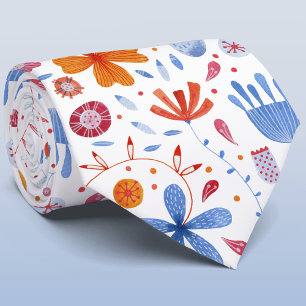 フラワーメドウ水彩 ネクタイ