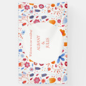 フラワーメドウ水彩 横断幕 (縦)