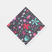 フラワーメドウ水色（濃色） スタンダードランチョンナプキン (角)