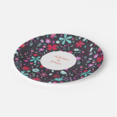 フラワーメドウ水色（濃色） ペーパープレート (アングル)