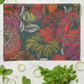 フラワーメドレー キッチンタオル (折り畳み)