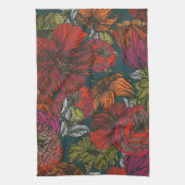 フラワーメドレー キッチンタオル (縦)