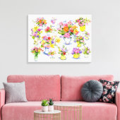 フラワーメドレー キャンバスプリント (インサイチュ (リビング))