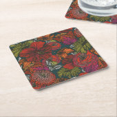 フラワーメドレー スクエアペーパーコースター (アングル)