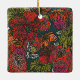 フラワーメドレー セラミックオーナメント