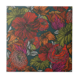 フラワーメドレー タイル