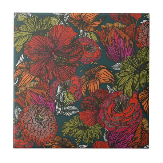 フラワーメドレー タイル (正面)