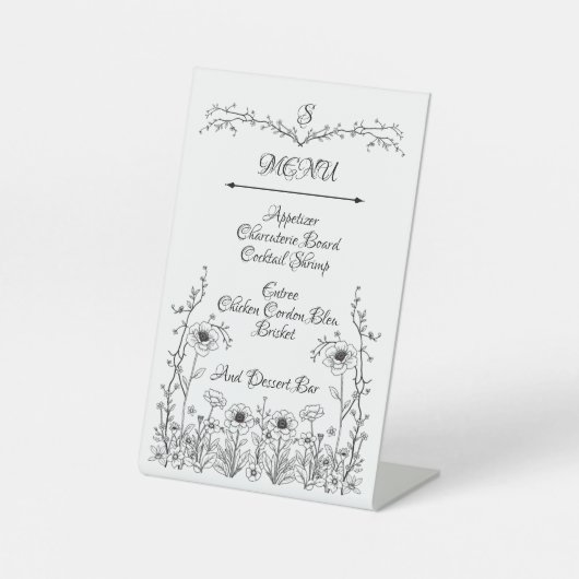 フラワーメニュー記号 台座サイン (正面)