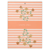 フラワーモダンとストライプOfficeクリップボード クリップボード (裏面)