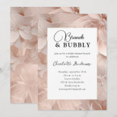 フラワーモダンブランチ&バブリーブライダルシャワー 招待状 (正面/裏面)