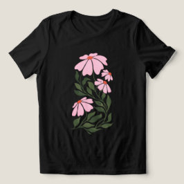 フラワーモダン女性用抽象フラワープリントTシャツ トライブレンドＴシャツ