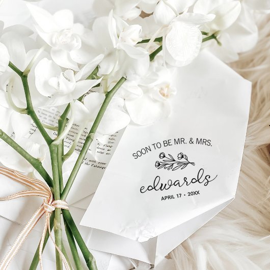 フラワーモダン日付の保存 ラバースタンプ