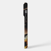 フラワーモチーフのウエスタンカウボーイハット iPhoneケース (左側面)