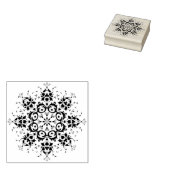 フラワーモチーフのシルエットアートスタンプ ラバースタンプ (押印)