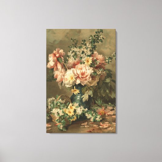 フラワーモチーフ 静物画 高級 アート ストレッチキャンバスプリント キャンバスプリント (正面)