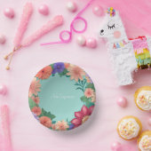 フラワーモチーフon紙丼 ペーパーボウル (パーティー)