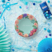 フラワーモチーフon紙丼 ペーパーボウル (パーティー)