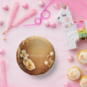 フラワーモチーフon紙丼 ペーパーボウル (パーティー)