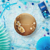 フラワーモチーフon紙丼 ペーパーボウル (パーティー)