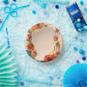 フラワーモチーフon紙丼 ペーパーボウル (パーティー)