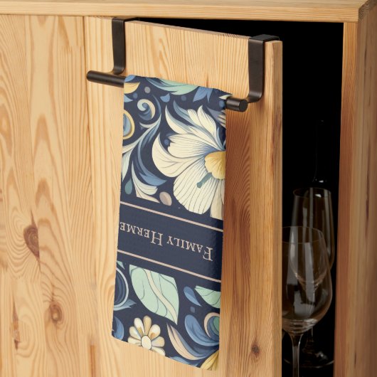 フラワーモリスの芸術 キッチンタオル (三つ折り)