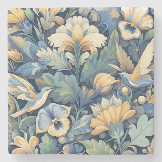 フラワーモリスの芸術 ストーンコースター (正面)