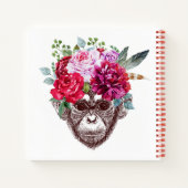 フラワーモンキー顔 ノートブック (裏面)