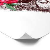 フラワーモンキー顔 ポスター (角)