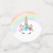 フラワーユニコーンのコンフェッティ(虹とスパークル付き) コンフェッティ (スモール正面)