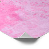 フラワーユニコーンオンピンクアートプリント ポスター (角)