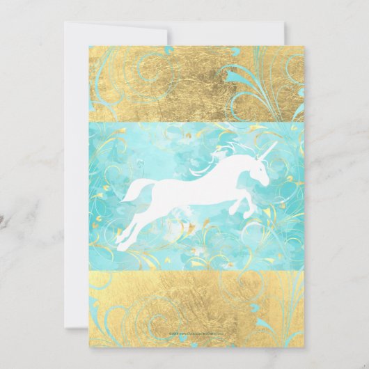 フラワーユニコーンファンタジー馬術卒業パーティー 招待状 (裏面)