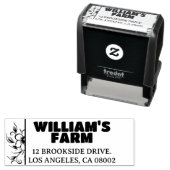 フラワーユニークファームファミリービジネス差出人住所 セルフインキングスタンプ (インサイチュ)