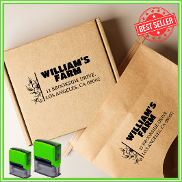 フラワーユニークファームファミリービジネス差出人住所 セルフインキングスタンプ