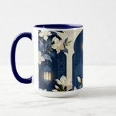 フラワーライス アーチ マグ | ミッドナイト & アイボリー (左)